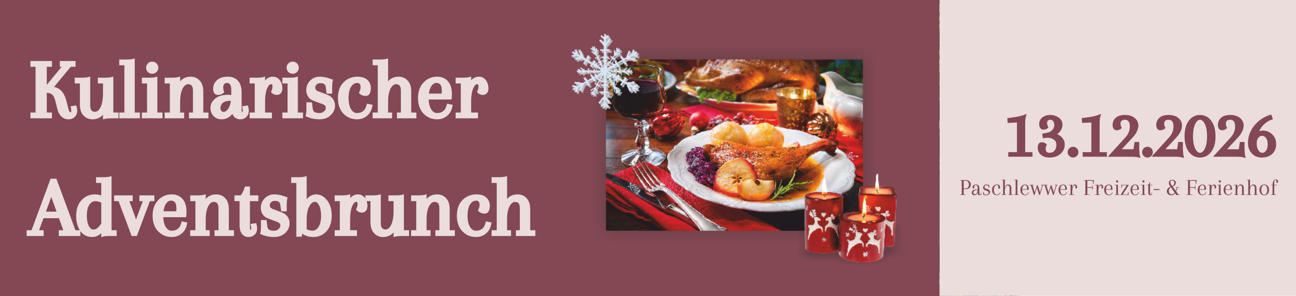 Kulinarischer Adventsbrunch 13.12.2026