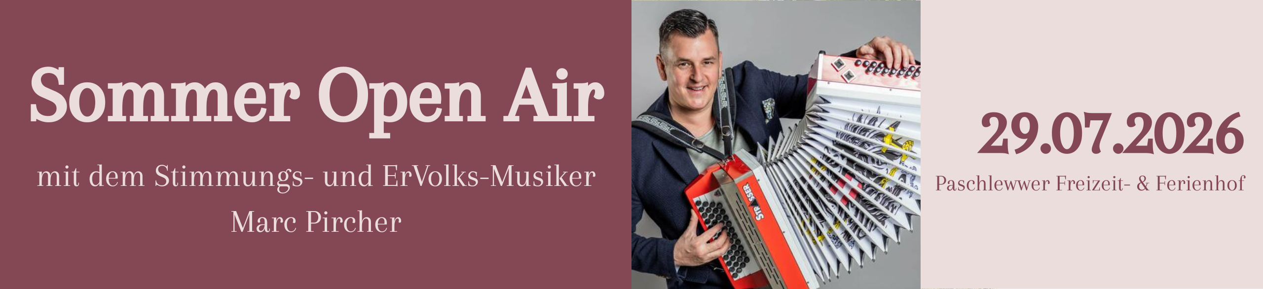 Sommer Open Air mit Marc Pircher 29.07.2026