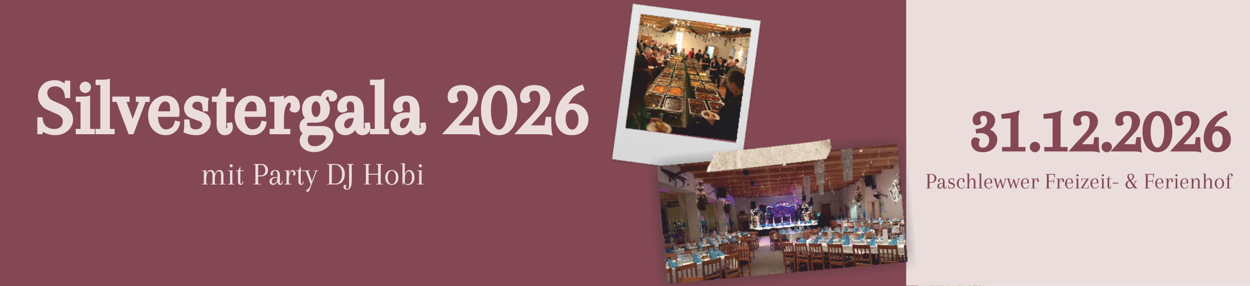 Silvestergala 2026/2027 mit Party DJ Hobi