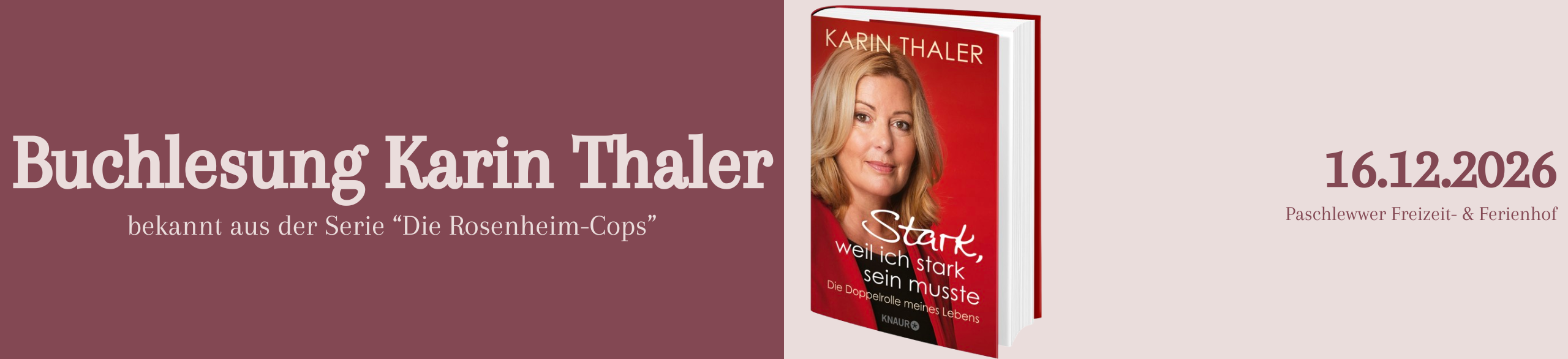 Buchlesung Karin Thaler 16.12.2026